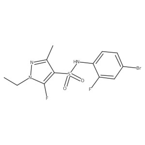 N-(4-Bromo-2-fluorophenyl)-1-ethyl-5-fluoro-3-methyl-1H-pyrazole-4-sulfonamide结构式