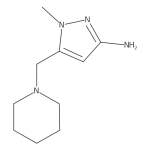 1-methyl-5-(piperidin-1-ylmethyl)-1H-pyrazol-3-amine结构式