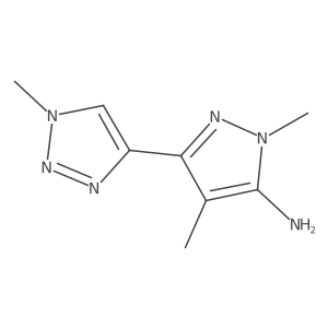 1,4-Dimethyl-3-(1-methyl-1H-1,2,3-triazol-4-yl)-1H-pyrazol-5-amine Structure