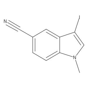 3-Iodo-1-methyl-1H-indole-5-carbonitrile结构式