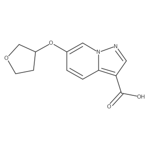 6-((Tetrahydrofuran-3-YL)oxy)pyrazolo[1,5-A]pyridine-3-carboxylic acid结构式