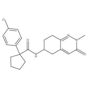 1-(4-chlorophenyl)-N-(2-methyl-3-oxo-2,3,5,6,7,8-hexahydrocinnolin-6-yl)cyclopentanecarboxamide Structure