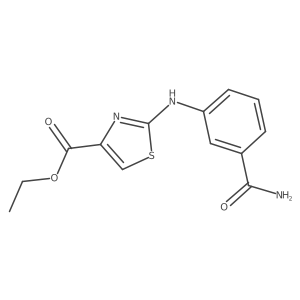 Ethyl2-[(3-carbamoylphenyl)amino]-1,3-thiazole-4-carboxylate Structure