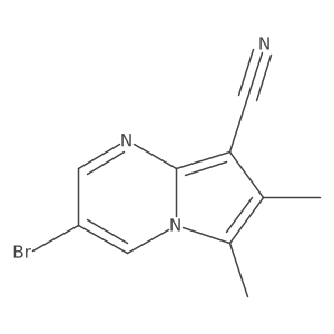 3-Bromo-6,7-dimethylpyrrolo[1,2-a]pyrimidine-8-carbonitrile Structure
