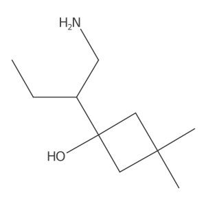 1-(1-Aminobutan-2-yl)-3,3-dimethylcyclobutan-1-ol结构式