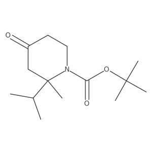 tert-Butyl 2-isopropyl-2-methyl-4-oxopiperidine-1-carboxylate Structure