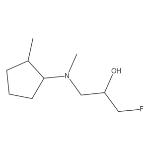 1-Fluoro-3-[methyl(2-methylcyclopentyl)amino]propan-2-ol结构式
