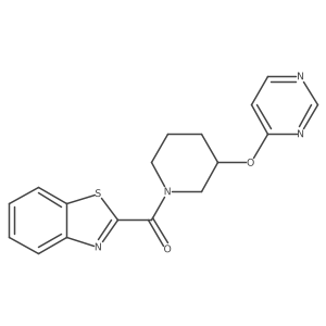 Benzo[d]thiazol-2-yl(3-(pyrimidin-4-yloxy)piperidin-1-yl)methanone Structure