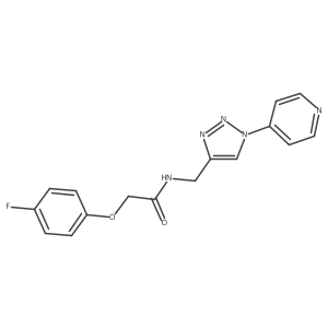 2-(4-fluorophenoxy)-N-((1-(pyridin-4-yl)-1H-1,2,3-triazol-4-yl)methyl)acetamide结构式