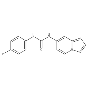1-(4-Fluorophenyl)-3-(pyrazolo[1,5-a]pyridin-5-yl)urea结构式