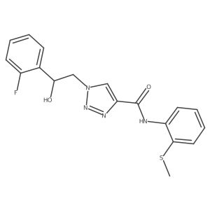 1-(2-(2-fluorophenyl)-2-hydroxyethyl)-N-(2-(methylthio)phenyl)-1H-1,2,3-triazole-4-carboxamide结构式