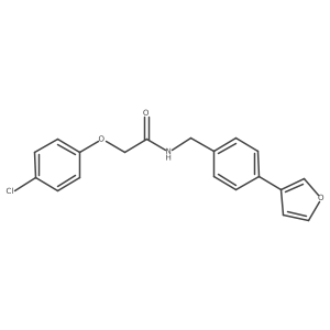2-(4-chlorophenoxy)-N-(4-(furan-3-yl)benzyl)acetamide结构式
