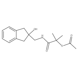 1-(((2-hydroxy-2,3-dihydro-1H-inden-2-yl)methyl)amino)-2-methyl-1-oxopropan-2-yl acetate Structure
