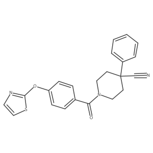 4-Phenyl-1-(4-(thiazol-2-yloxy)benzoyl)piperidine-4-carbonitrile Structure