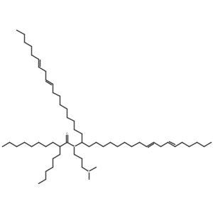 N-(3-(Dimethylamino)propyl)-N-((6Z,9Z,28Z,31Z)-heptatriaconta-6,9,28,31-tetraen-19-yl)-2-hexyldecanamide Structure