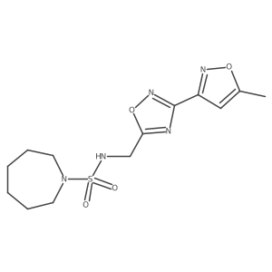 N-{[3-(5-methyl-1,2-oxazol-3-yl)-1,2,4-oxadiazol-5-yl]methyl}azepane-1-sulfonamide Structure