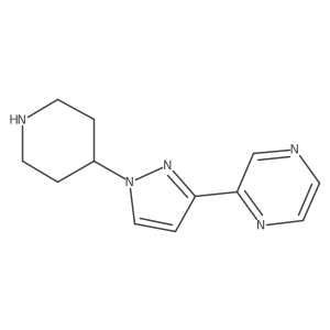 2-(1-(piperidin-4-yl)-1H-pyrazol-3-yl)pyrazine结构式
