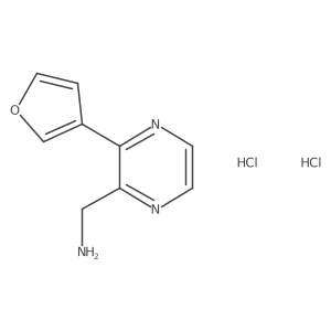 (3-(Furan-3-yl)pyrazin-2-yl)methanamine dihydrochloride Structure