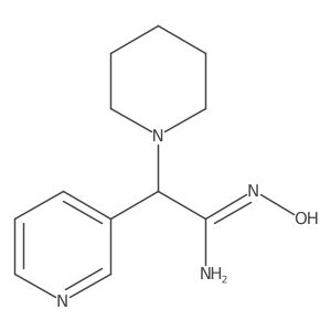 (Z)-N'-hydroxy-2-(piperidin-1-yl)-2-(pyridin-3-yl)acetimidamide结构式