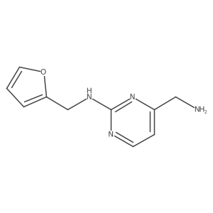 4-(aminomethyl)-N-[(furan-2-yl)methyl]pyrimidin-2-amine结构式