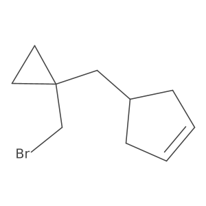 4-{[1-(Bromomethyl)cyclopropyl]methyl}cyclopent-1-ene结构式