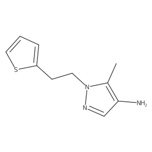 5-methyl-1-[2-(thiophen-2-yl)ethyl]-1H-pyrazol-4-amine结构式
