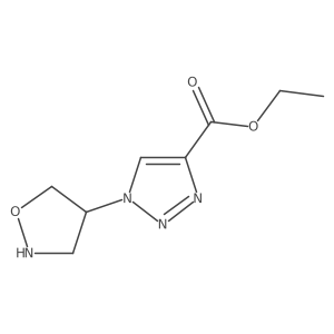 ethyl 1-[(4S)-1,2-oxazolidin-4-yl]-1H-1,2,3-triazole-4-carboxylate结构式