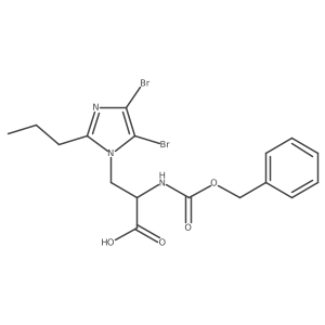 2-{[(benzyloxy)carbonyl]amino}-3-(4,5-dibromo-2-propyl-1H-imidazol-1-yl)propanoic acid结构式
