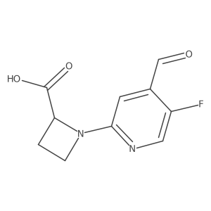 1-(5-Fluoro-4-formylpyridin-2-yl)azetidine-2-carboxylic acid Structure