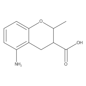 5-amino-2-methyl-3,4-dihydro-2H-1-benzopyran-3-carboxylic acid Structure