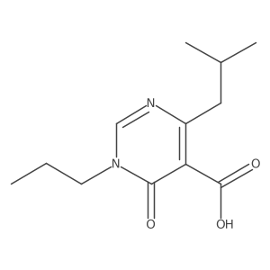 4-(2-Methylpropyl)-6-oxo-1-propyl-1,6-dihydropyrimidine-5-carboxylic acid结构式
