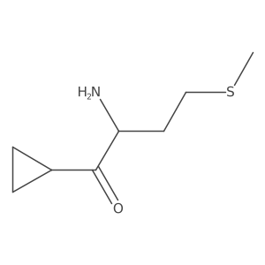 2-Amino-1-cyclopropyl-4-(methylsulfanyl)butan-1-one Structure