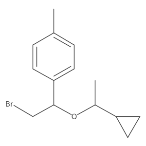 1-[2-Bromo-1-(1-cyclopropylethoxy)ethyl]-4-methylbenzene结构式