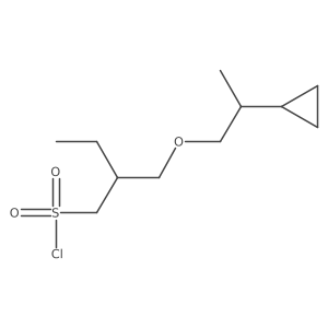 2-[(2-Cyclopropylpropoxy)methyl]butane-1-sulfonyl chloride结构式
