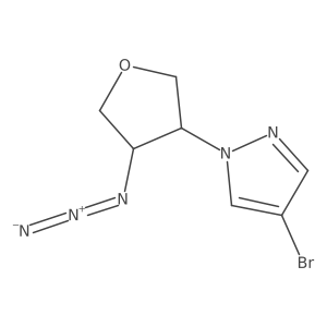 1-[(3S,4R)-4-Azidooxolan-3-yl]-4-bromopyrazole Structure