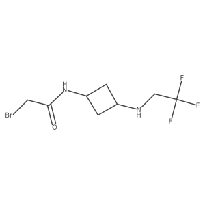 2-bromo-N-{3-[(2,2,2-trifluoroethyl)amino]cyclobutyl}acetamide Structure