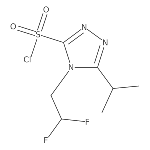 4-(2,2-difluoroethyl)-5-(propan-2-yl)-4H-1,2,4-triazole-3-sulfonyl chloride结构式