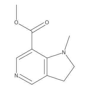 methyl 1-methyl-1H,2H,3H-pyrrolo[3,2-c]pyridine-7-carboxylate结构式