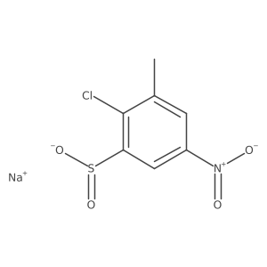 Sodium 2-chloro-3-methyl-5-nitrobenzene-1-sulfinate结构式