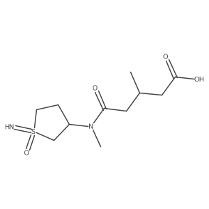 4-[(1-Imino-1-oxo-1lambda6-thiolan-3-yl)(methyl)carbamoyl]-3-methylbutanoic acid Structure