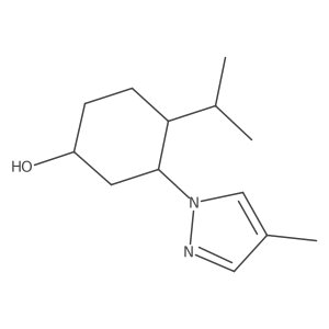 3-(4-methyl-1H-pyrazol-1-yl)-4-(propan-2-yl)cyclohexan-1-ol结构式