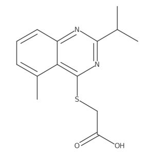 2-{[5-Methyl-2-(propan-2-yl)quinazolin-4-yl]sulfanyl}acetic acid Structure
