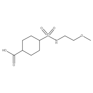 4-[[(2-Methoxyethyl)amino]sulfonyl]cyclohexanecarboxylic acid结构式