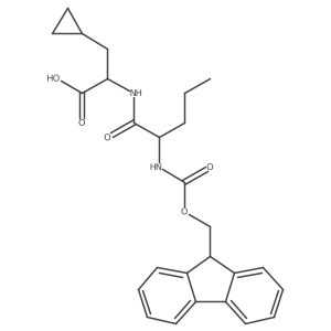 (2S)-3-cyclopropyl-2-[(2R)-2-({[(9H-fluoren-9-yl)methoxy]carbonyl}amino)pentanamido]propanoic acid Structure