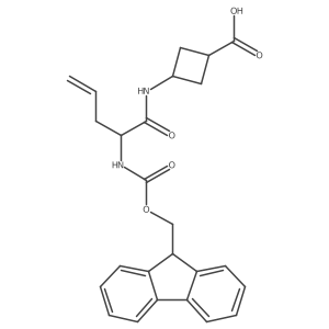 3-[2-({[(9H-fluoren-9-yl)methoxy]carbonyl}amino)pent-4-enamido]cyclobutane-1-carboxylic acid Structure