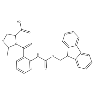 3-[2-({[(9H-fluoren-9-yl)methoxy]carbonyl}amino)benzoyl]-2-methyl-1,3-thiazolidine-4-carboxylic acid Structure
