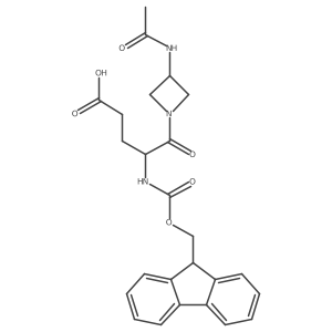 5-(3-acetamidoazetidin-1-yl)-4-({[(9H-fluoren-9-yl)methoxy]carbonyl}amino)-5-oxopentanoic acid Structure
