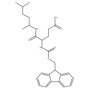 4-[(5,5-difluoropentan-2-yl)carbamoyl]-4-({[(9H-fluoren-9-yl)methoxy]carbonyl}amino)butanoic acid结构式