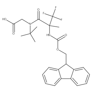 2-[N-tert-butyl-2-({[(9H-fluoren-9-yl)methoxy]carbonyl}amino)-3,3,3-trifluoro-2-methylpropanamido]acetic acid Structure
