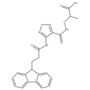 2-({[4-({[(9H-fluoren-9-yl)methoxy]carbonyl}amino)-1,2,5-oxadiazol-3-yl]formamido}oxy)propanoic acid Structure